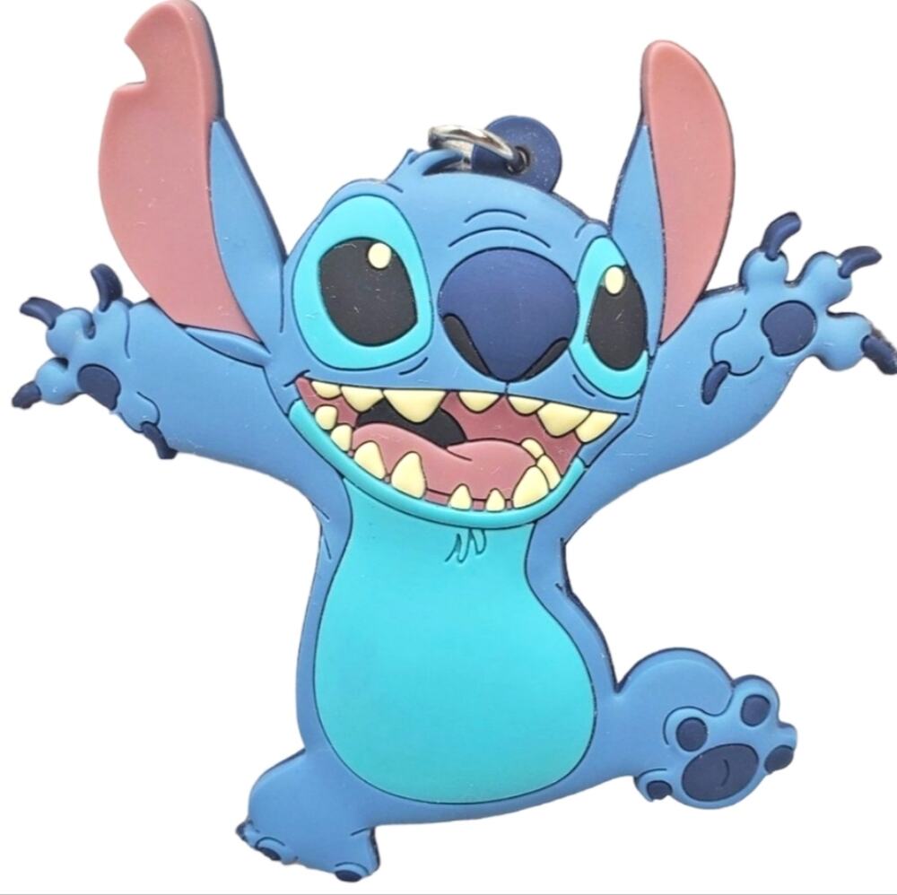 Disney Parks Authentic Lilo and Stitch Rubber Keychain